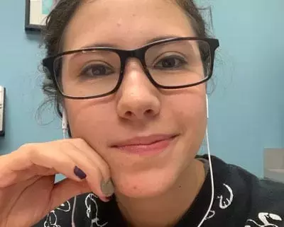 Valeria Capetillo Smiling While Studying to become an ECE in Canada
